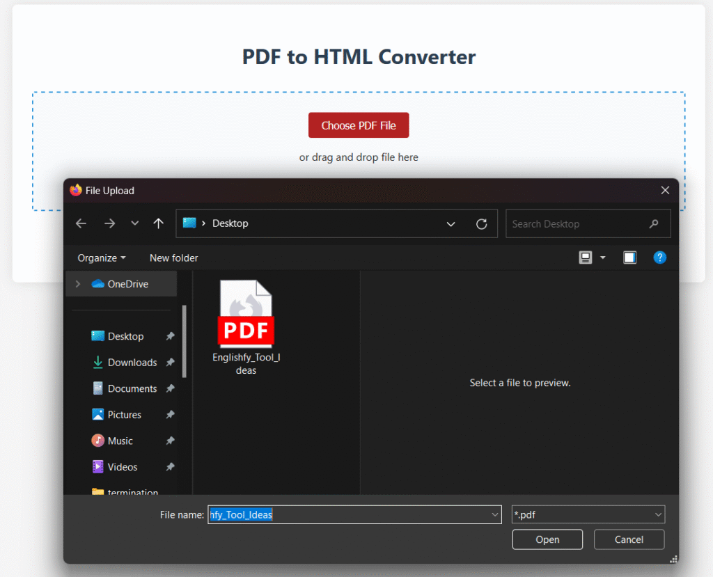 PDF to HTML